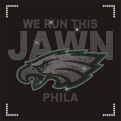 Fast Delivery Hotfix Bling Philadelphia Eagles Rhinestone Iron on Design Transfers