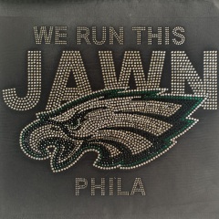 Fast Delivery Hotfix Bling Philadelphia Eagles Rhinestone Iron on Design Transfers