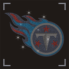 Good Selling Sparkle Custom Tennessee Titans Iron On NFL Rhinestone Heat Transfer Football Teams Logo Designs for Clothes