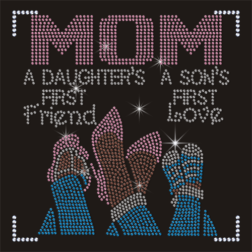 Hotfix Mom Highheel Rhinestone Design Patterns Heat Transfer