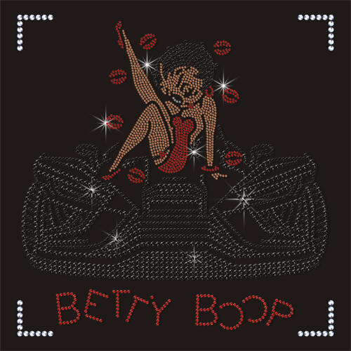 Custom Bettyboop Design Logo Heat Transfer Hotfix Template Pattern Rhinestone Transfer