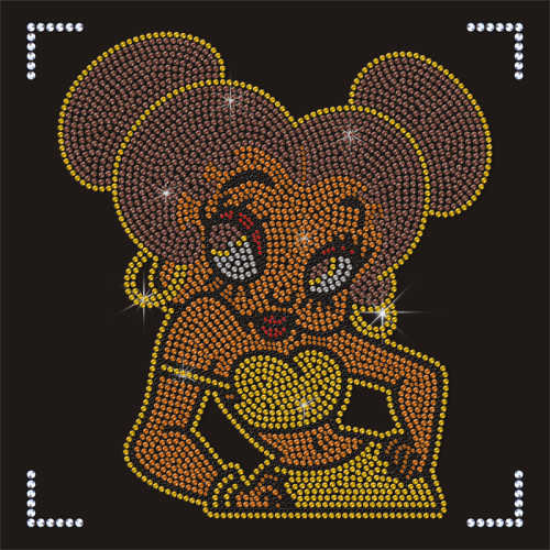 Bettyboop Designs Rhinestone Heat Transfer Rhinestone Pattern Iron on T-shirt