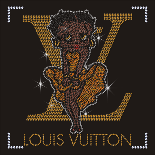 New Designer Design Hot Fix Crystal Bettyboop Iron on Transfer for Shirts