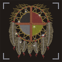 Bling Stud Strass Diamond Crystal Hotfix Motif Dream Catcher Design Rhinestone Transfer