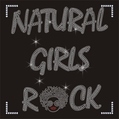 Hotfix Natural Girls Rock Rhinestone Template Pattern Transfer