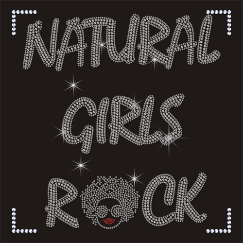 Hotfix Natural Girls Rock Rhinestone Template Pattern Transfer