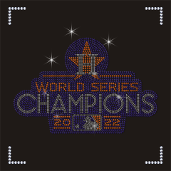 Hot Selling Baseball Sports Team Logo Rhinestone Transfer For T-shirt