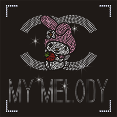Wholesale Hot-fix Shinning Cartoon Rhinestone Heat Transfers for Hoodie and Shirt