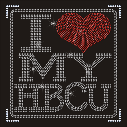 Latest I Love HBCU Hotfix Rhinestone Transfer Custom University Designs Motif