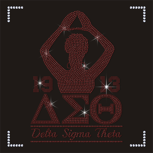 Hot Selling Wholesale Delta Sigma Theta New Rhinestone Heat Transfer
