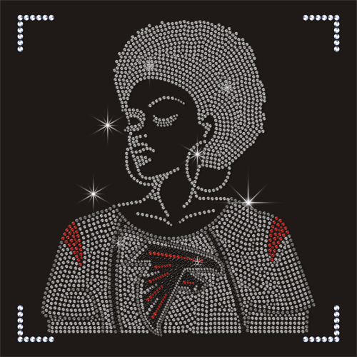 Custom Atlanta Falcons Team NFL Logo Iron Rhinestone Transfer