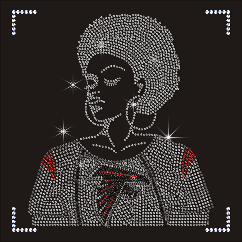 Custom Atlanta Falcons Team NFL Logo Iron Rhinestone Transfer