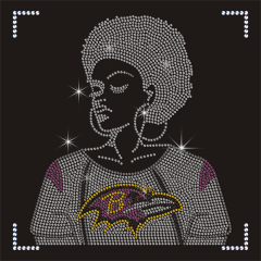 Crystal T-shirts Baltimore Ravens NFL Lady Logo Rhinestone Transfer