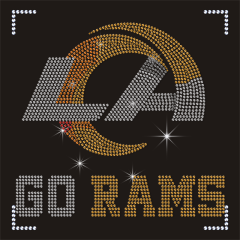 Hotfix Go Rams Rhinestone Template Pattern Rhinestone Transfer