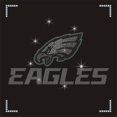 Custom Eagle NFL Logo Rhinestone Heat Transfer for Hoodie