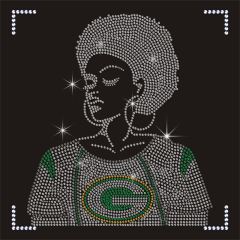 Iron On NFL Logo Packager Design Hotfix Bling Rhinestone Transfers