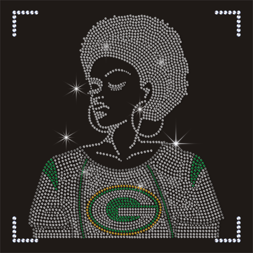Iron On NFL Logo Packager Design Hotfix Bling Rhinestone Transfers