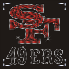 Custom NFL Team Logo Rhinestone Heat Transfer for Hoodie Clothing