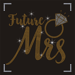 Garment Heat Transfer Bride Printing Rhinestone Transfer for T-shirt