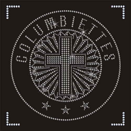 Custom Christian Hotfix Rhinestone Cross Heat Transfer for Hoodies