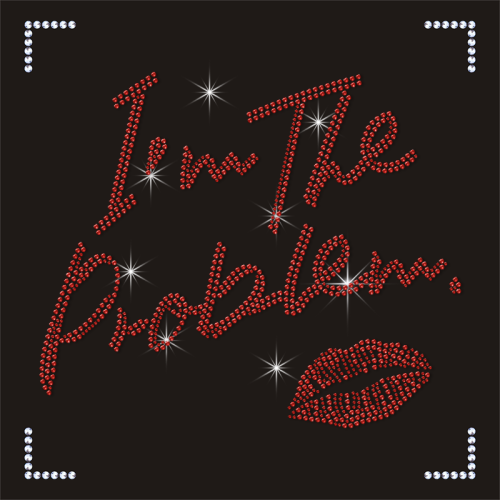 Bling Red Lips Rhinestones Transfer for Hoodies and T Shirts