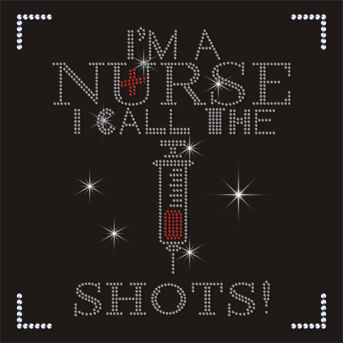 Custom Nurse Life Heat Transfer Rhinestone Appliques for Clothing