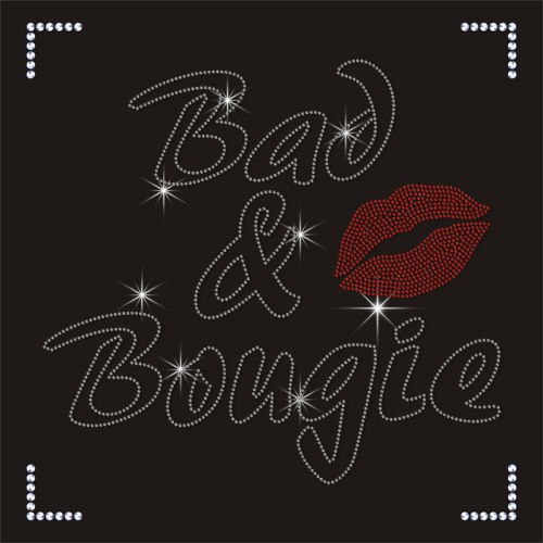 Wholesale Shinning Lips Rhinestone Heat Transfers for Hoodie and Shirt