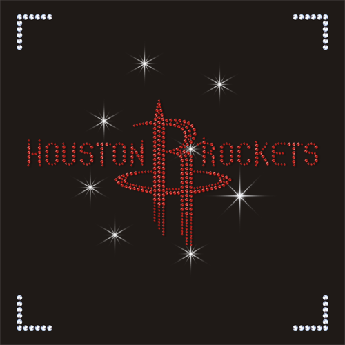 Hot Sale NBA Team Logo Houston Rockets Design Rhinestone Transfer