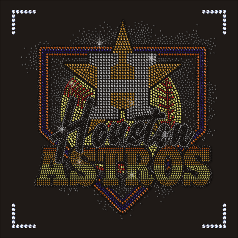 Best Houston Atros Template Pattern Rhinestone Transfer for T-shirts