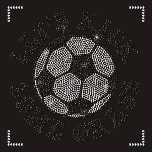 Wholesale Football Design Hotfix Rhinestone Template Transfer