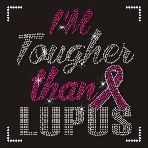 New Design Pink Ribbon Patterns Rhinestones Transfer Motif