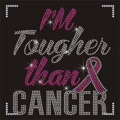 Custom Slogen Letters Rhinestone Transfer Crystal Pink Ribbon Motif