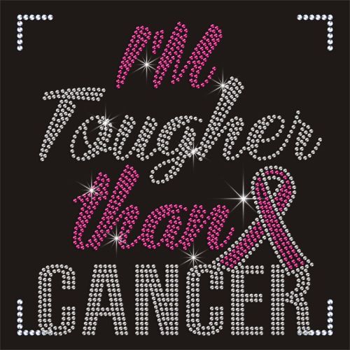 Custom Slogen Letters Rhinestone Transfer Crystal Pink Ribbon Motif