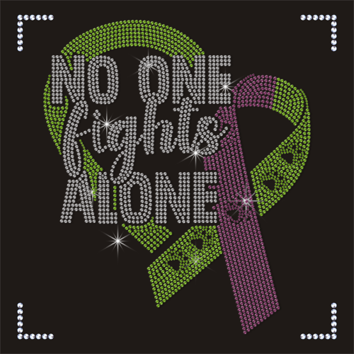 Custom Bling Slogen Motifs Pink Ribbon Rhinestone Transfer