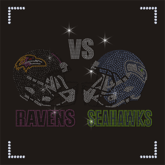 Wholesale Custom NFL Team Logo Bling Helmet Design Rhinestone Transfer