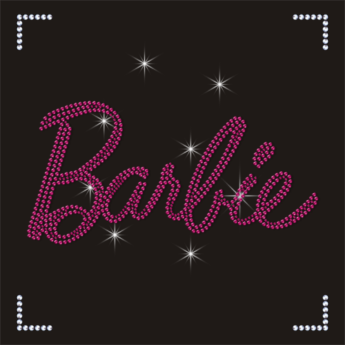 Custom Rose Pink Letters Rhinestone Transfer for T-shirts