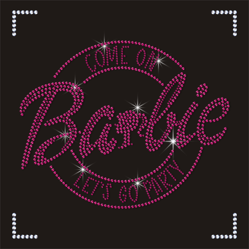 Custom Logo and Letters Motif Designs Rhinestone Transfers