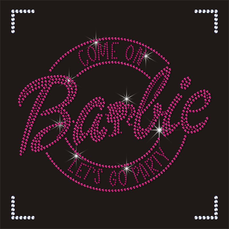 Custom Logo and Letters Motif Designs Rhinestone Transfers