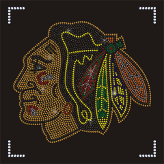 Free Sample Indian Design Hot Fix Rhinestone Transfer