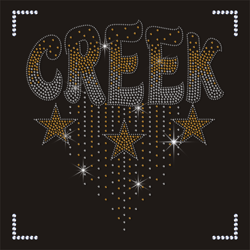 Custom Cheerleader Design Creek Rhinestone Transfers