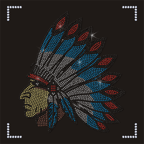 Indian Rhinestones Printing Transfers for T Shirt Men Fashion Tee