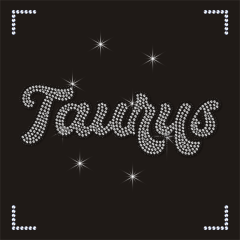 Custom Twelve Constellations Taurus Design Rhinestone Transfers