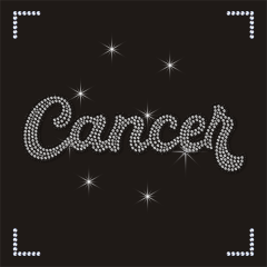 Custom Twelve Constellations Cancer Design Rhinestone Transfers