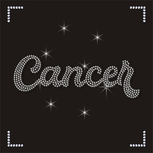 Custom Twelve Constellations Cancer Design Rhinestone Transfers