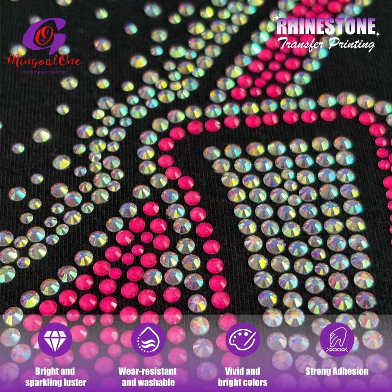 Diamond Level Cutting Rhinestone Hotfix Transfer Super Sparkling Clear Glass Stones Long-lasting Gloss