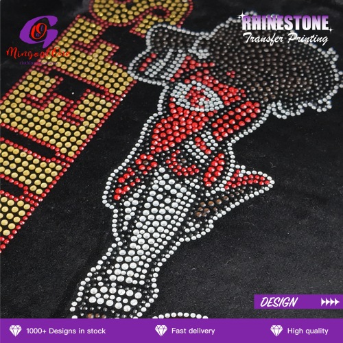 Full Cover Thick Rhinestone Hotfix Transfer Custom 3D Raised Crystal Iron on Decal Long Lasting for Formal Outfits