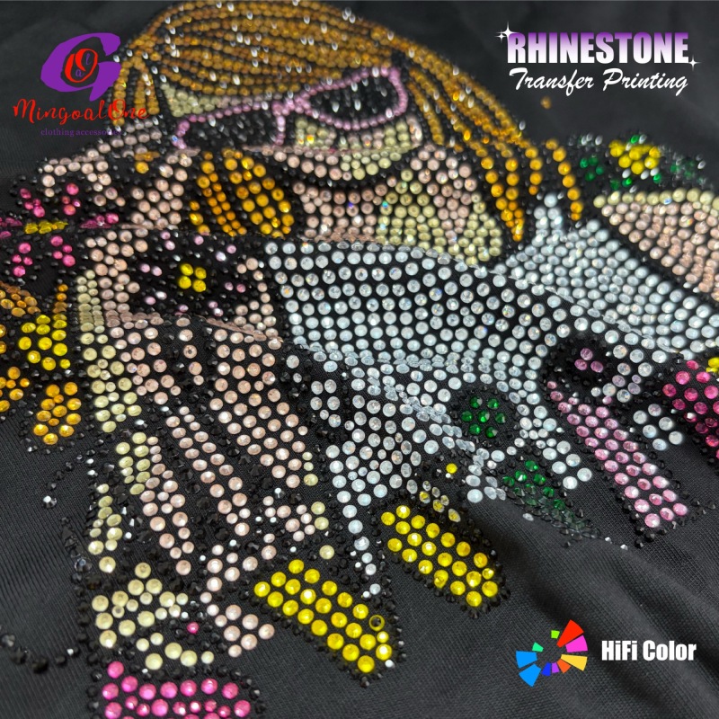Mixed Size Rhinestone Hotfix Transfer Assorted Small Large Crystal Stones Custom Combination Motif
