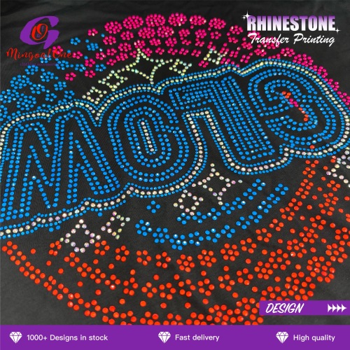 Full Cover Thick Rhinestone Hotfix Transfer Custom 3D Raised Crystal Iron on Decal Long Lasting for Formal Outfits