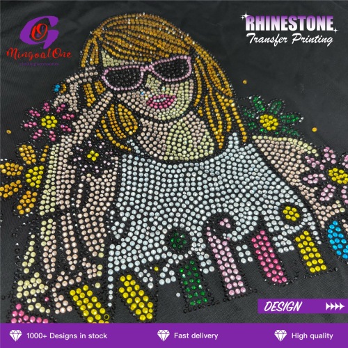 Mixed Size Rhinestone Hotfix Transfer Assorted Small Large Crystal Stones Custom Combination Motif