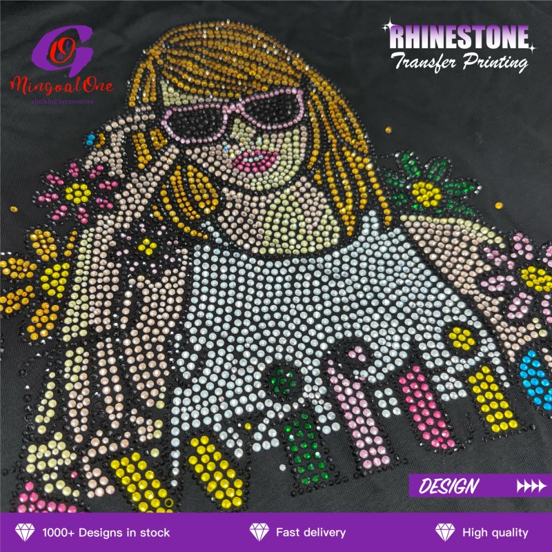 Mixed Size Rhinestone Hotfix Transfer Assorted Small Large Crystal Stones Custom Combination Motif